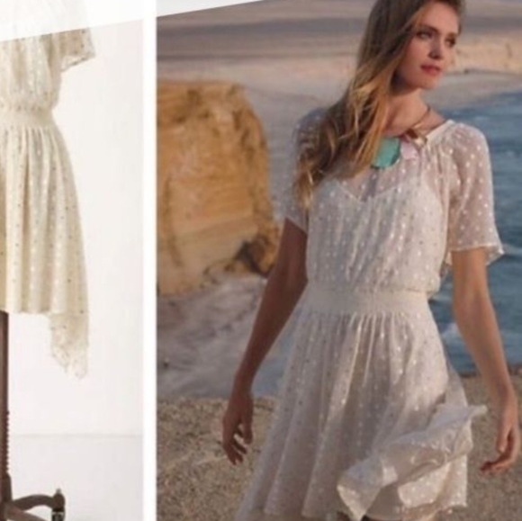 Anthropologie angelic sequined cream frock - Picture 1 of 8